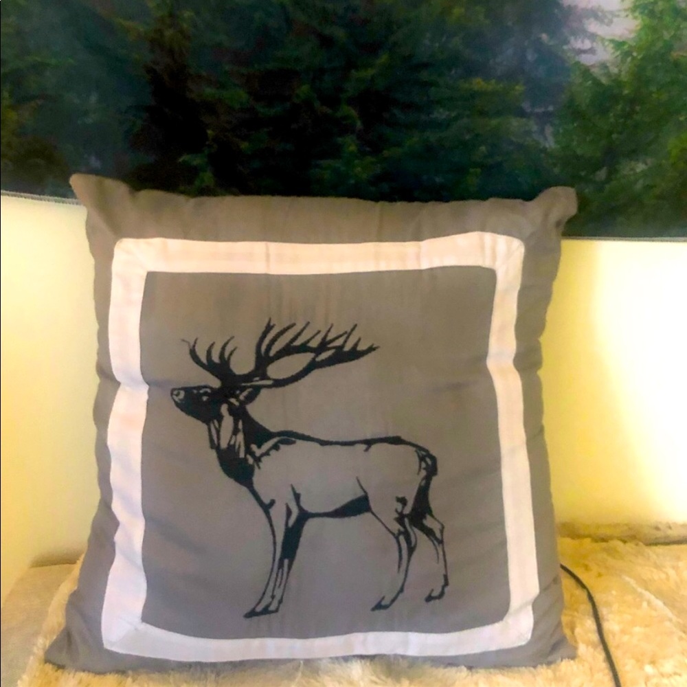 Accent pillow with deer print 16X16